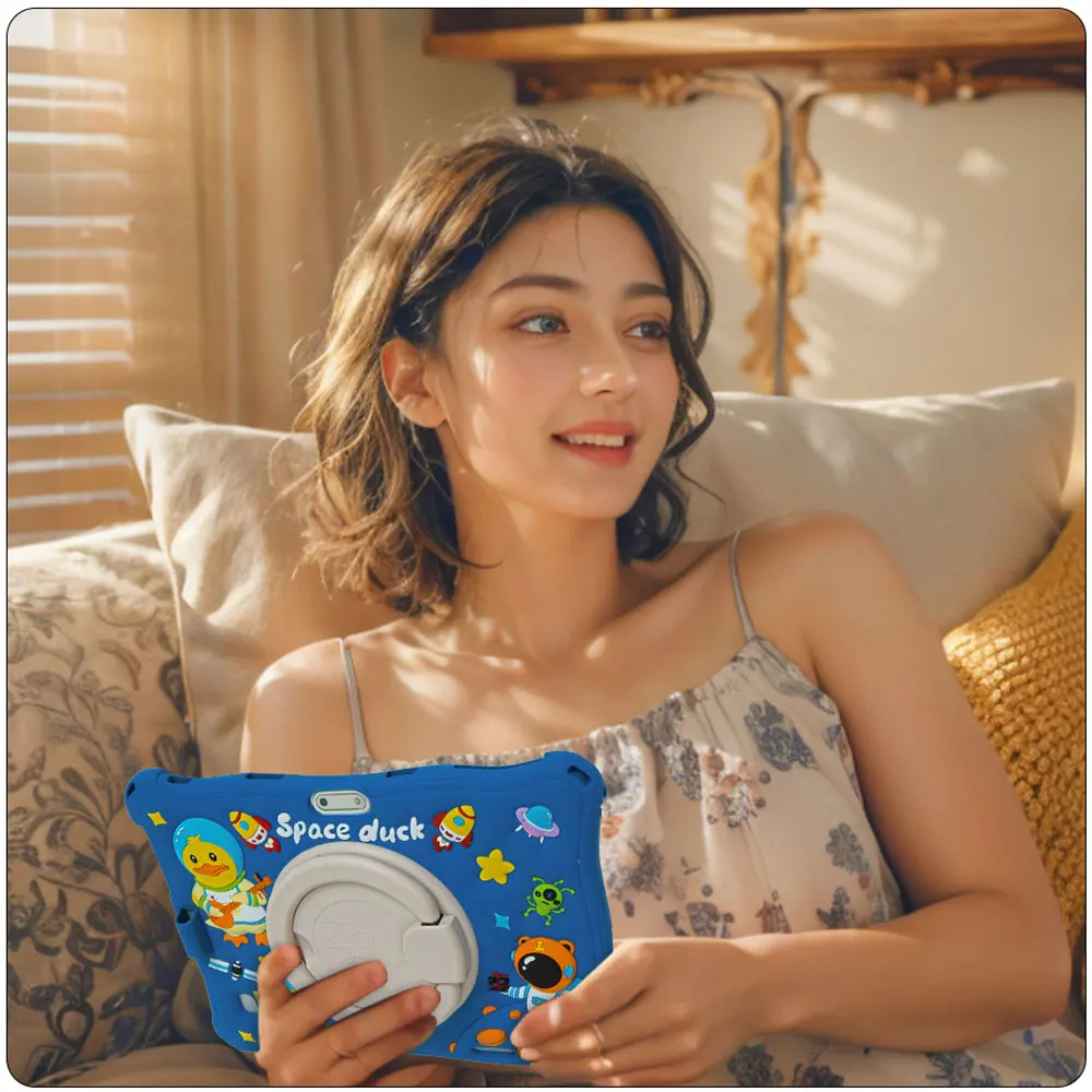 BDF Tablet anak-anak, Tablet Android 11 inci, Ram 4GB Rom 64GB, Slot kartu SIM 3G, perangkat lunak WiFi Bluetooth bawaan