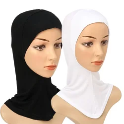 Muslim Full Coverage Undercap Women Cotton Jersey Hijab Elastic Bonnet Plain Underscarf Fashion Inner Headband Turban