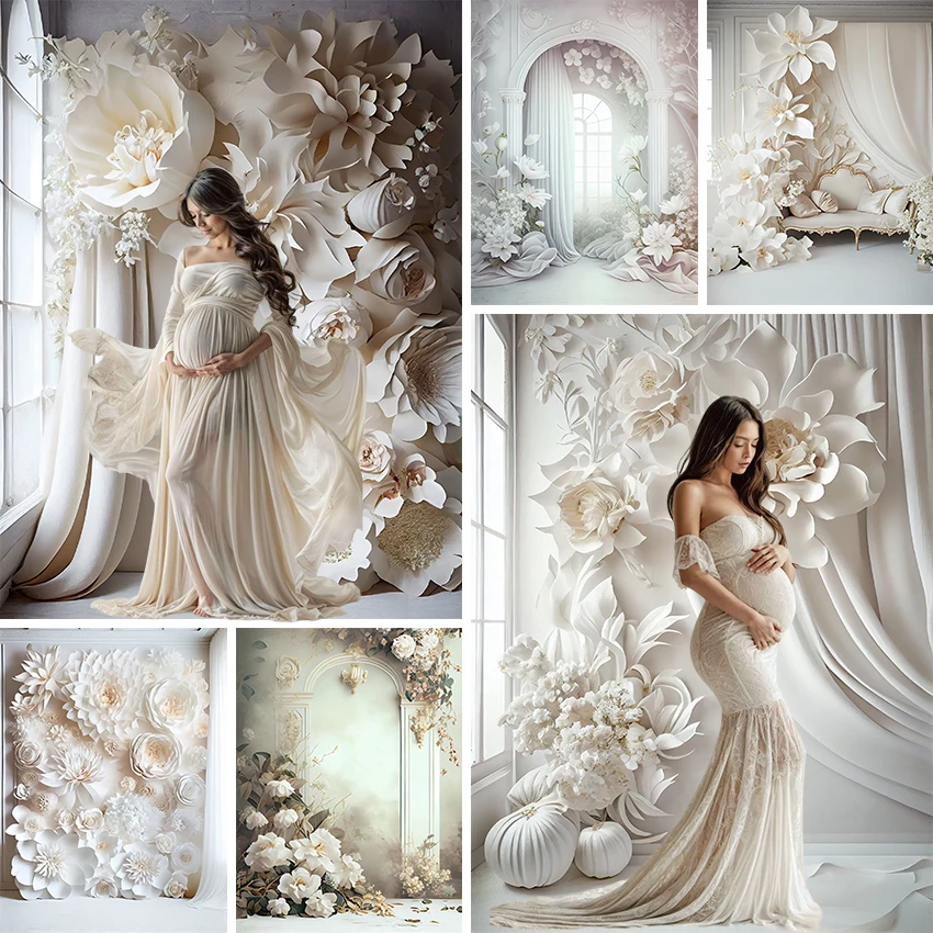 

Фон для фотосъемки «Белые цветы»: винтажная арка для комнаты, декор для портретов взрослых, на день рождения, свадьбу, для беременных. Фотостудия Barkdrop.