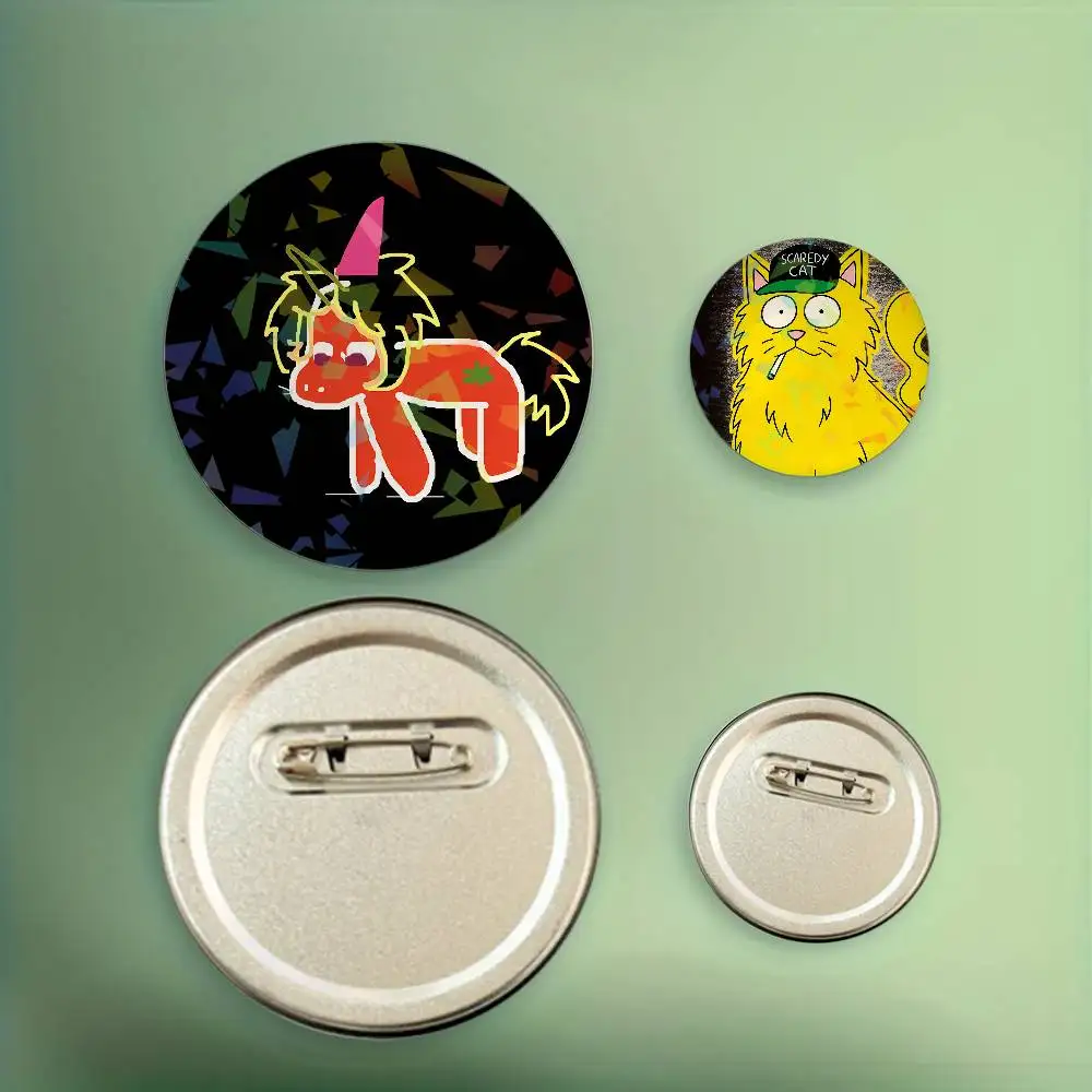 Musical W-wifiskeleton yellow Badge Set Glass Shine Brooches Lapel Backpack Costume Gifts Decoration birthday