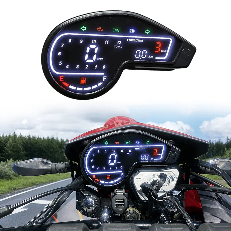 Velocímetro Universal LED para Motocicleta, Tacómetro Digital para Honda NXR 150 XR 150 Empire Keeway TX 150 Italika DM150
