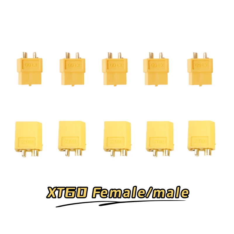Nuevo 20 piezas par de conectores XT60 macho hembra para batería RC ESC, 60A 0,8 mΩ baja resistencia 12AWG enchufe de alta corriente para Drone FPV diy
