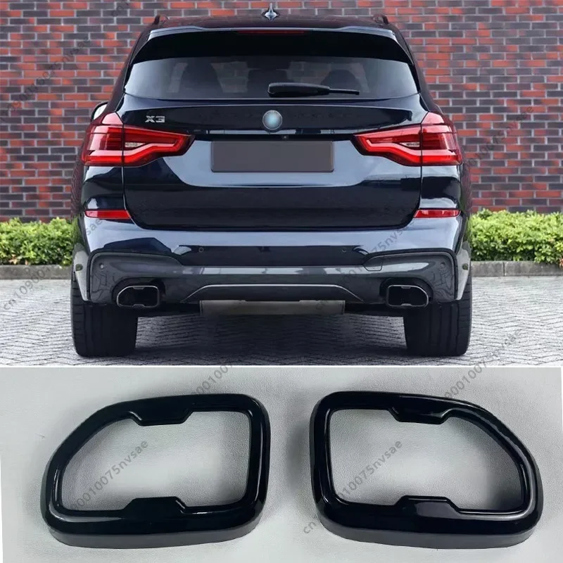 For BMW X3 G01 Pre Lci M Sport 20i30i M40i 2018-2021Car Stainless Tail Throat Exhaust Pipe Muffler Tip Cover Body Kits Tuning