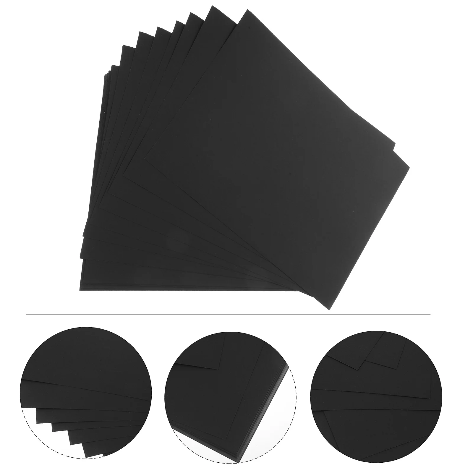 50 Pcs DIY Craft Supplies Heavyweight Black Cardstock A4 Cardboard Hand-painted Sketch White Paper