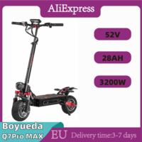 BOYUEDA Q7Pro Max Electric Scooter 3200W Dual Motor 52V28AH NFC Activated App Control Escooter Silent Tires E-Scooter For Adult