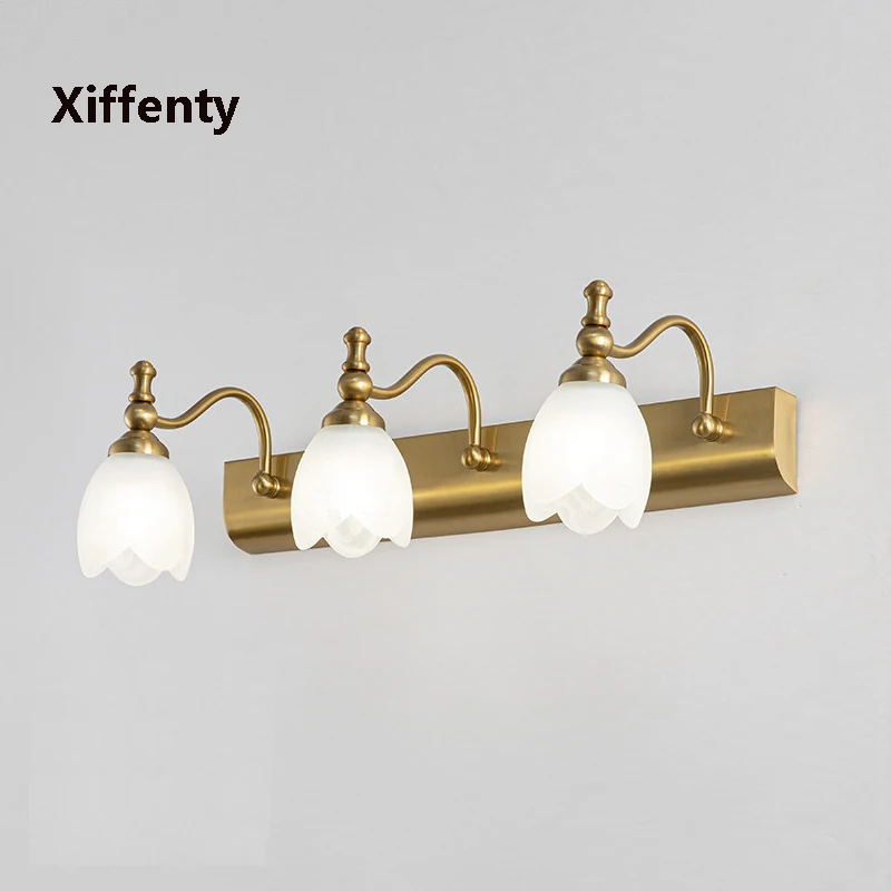 

Американский светодиодный ретро-светильник для зеркала, подсветка для зеркального шкафчика в ванной, настенный светильник для туалета, светильник для спальни, туалетного столика, светильник для макияжа