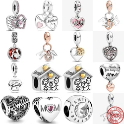 Abalorios de plata 2023 para madre de la familia Forever, cuentas colgantes para pulsera Pandora Original, joyería de moda, gran oferta, 925