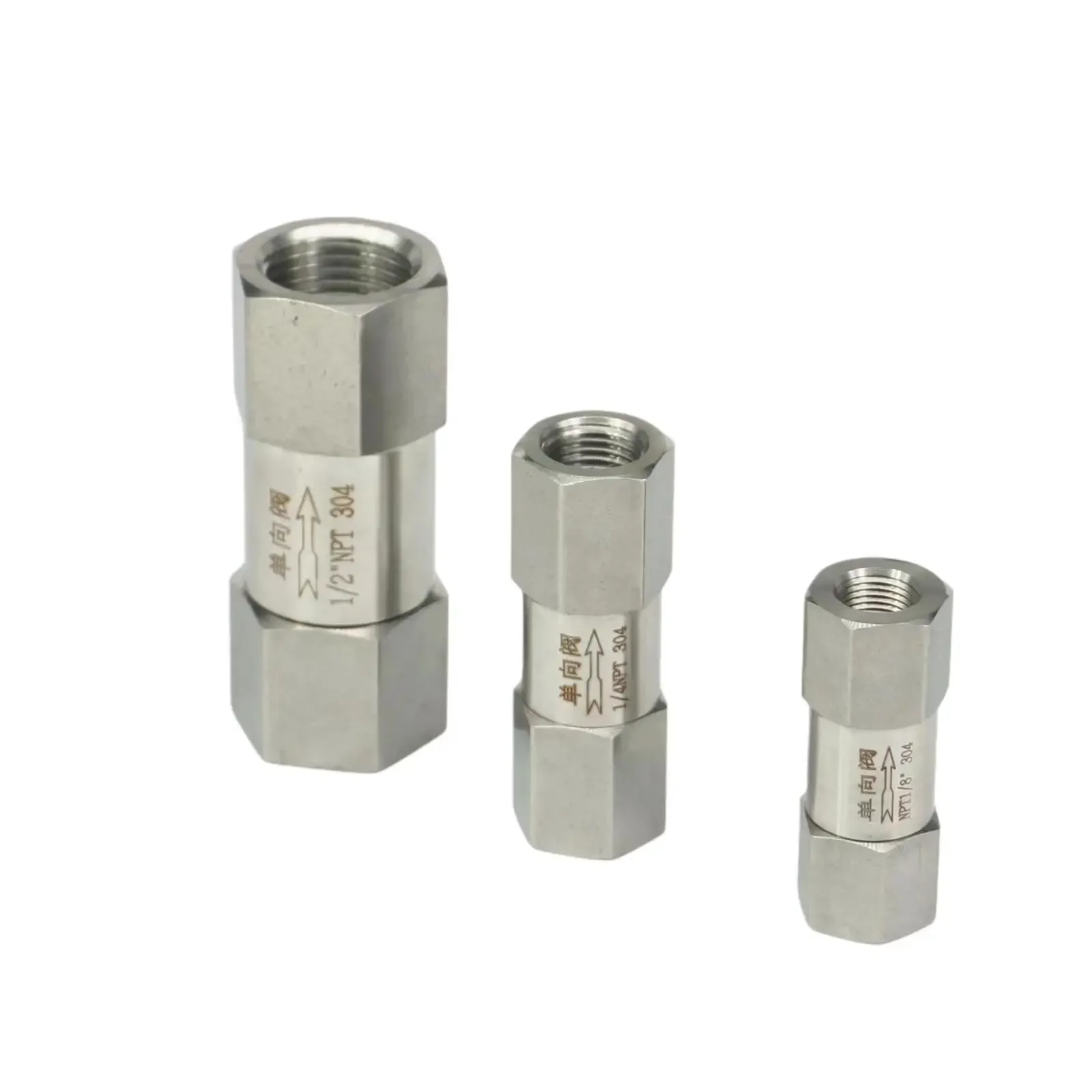 

1/8" 1/4" 3/8" 1/2" 1" NPT Female Check One Way Valve 304 Stainless Steel Non-return