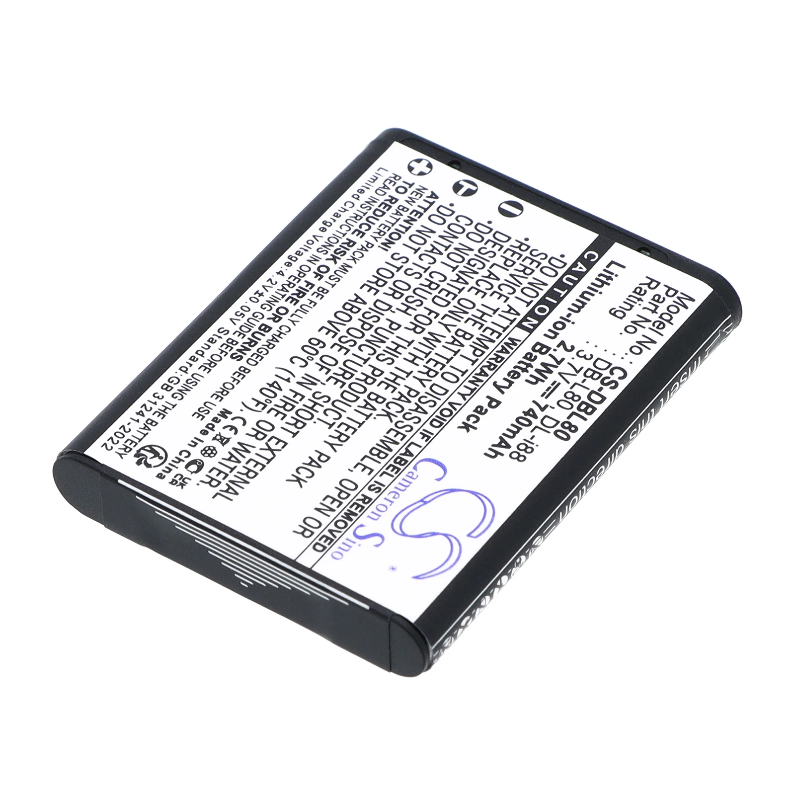 Battery for Toshiba,Sanyo Camileo BW10 HD,Camileo BW10,Camileo SX900,Camileo SX500 PN:PX1686U,PX1686U-1BRS (740mAh) 3.7V