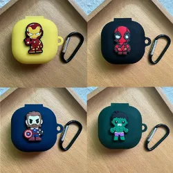 DIY Marvel Earphone Case for Samsung Galaxy Buds Live / Buds Pro / Buds 2 / Buds2 Pro / Buds FE Cover with Hook