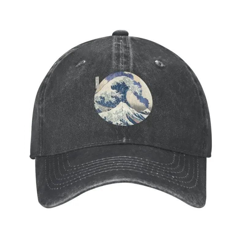 Fashion Unisex Cotton Great Wave Off Of Kanagawa Mount Fuji Eruption Baseball Cap Adult Katsushika Hokusai Dad Hat Men Women