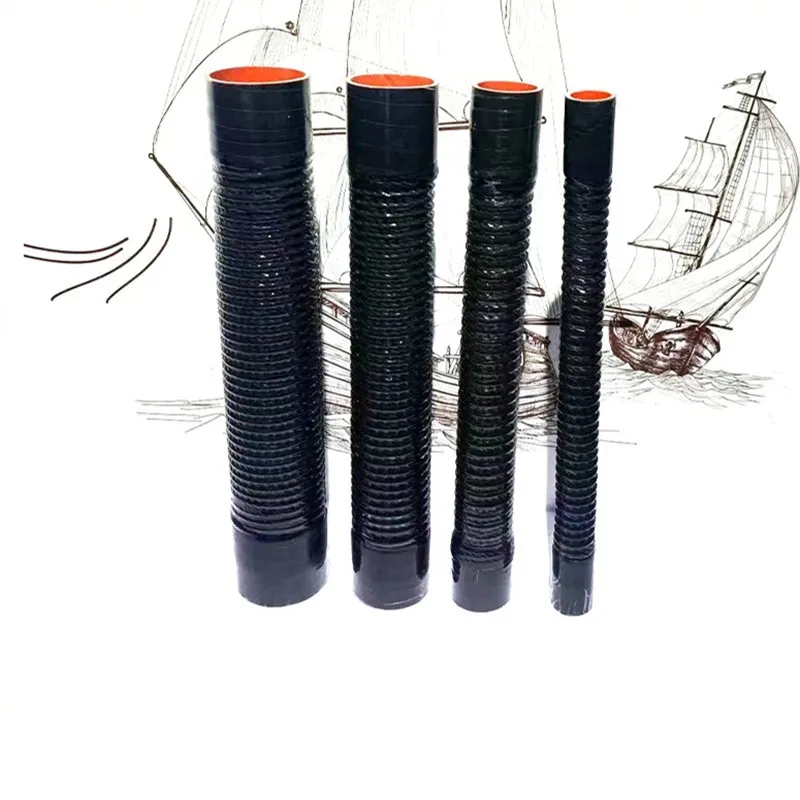 ID30-50MM خرطوم سيليكون من أسلاك الفولاذ، خرطوم مبرد السيارة الداخلي، أنبوب فلتر الهواء، أنبوب سحب الشاحن التربيني أجزاء جنرال موتورز السوداء
