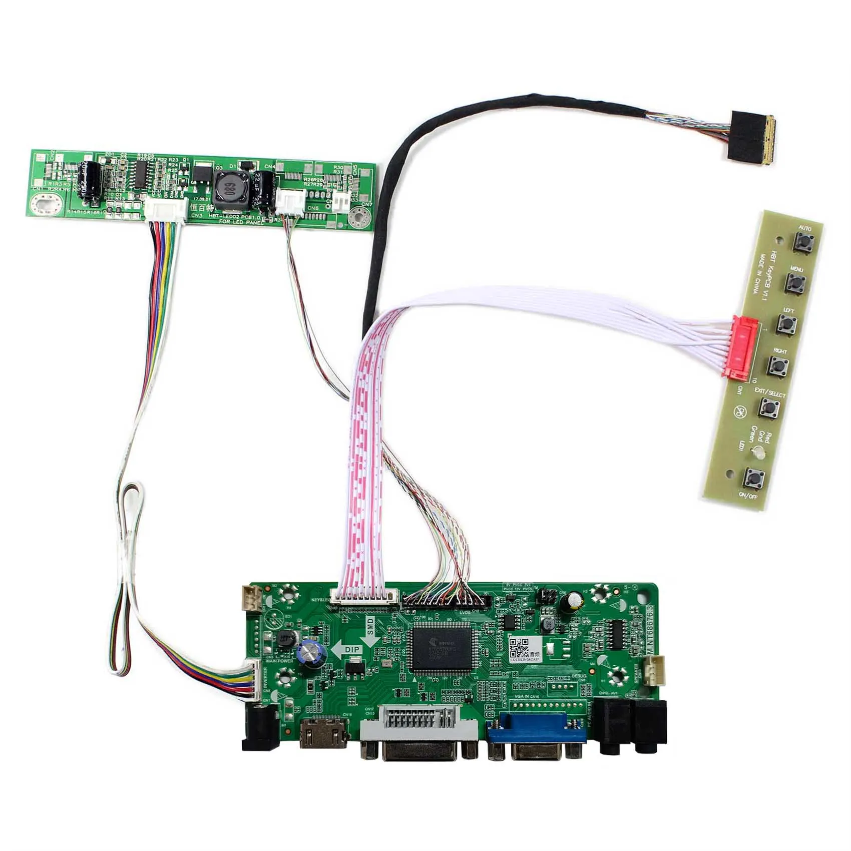 

For 17inch LCD Screen Video Input HD MI HD MI DVI VGA AUDIO LCD Controller Board M.NT68676 LTN170CT10 LP171WU6 1920x1200 LCD