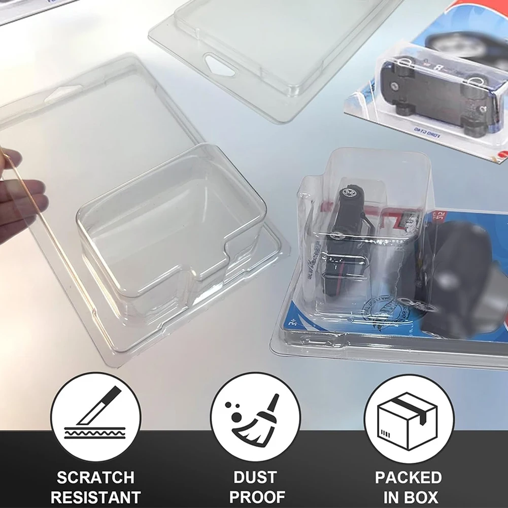 واضح البلاستيك سيارة لعبة عرض حالة العجلات الساخنة واقية قذيفة بوليفارد فريق النقل نموذج بطاقة تخزين صندوق عرض العرض #5