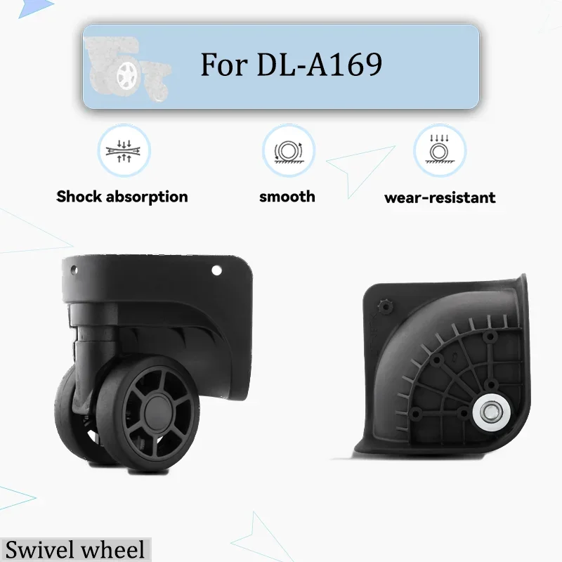 

For DL-A169 Wear-Resistant Luggage Replacement Wheels 360° Silent Swivel Casters Universal Fit for Suitcase Repair Parts