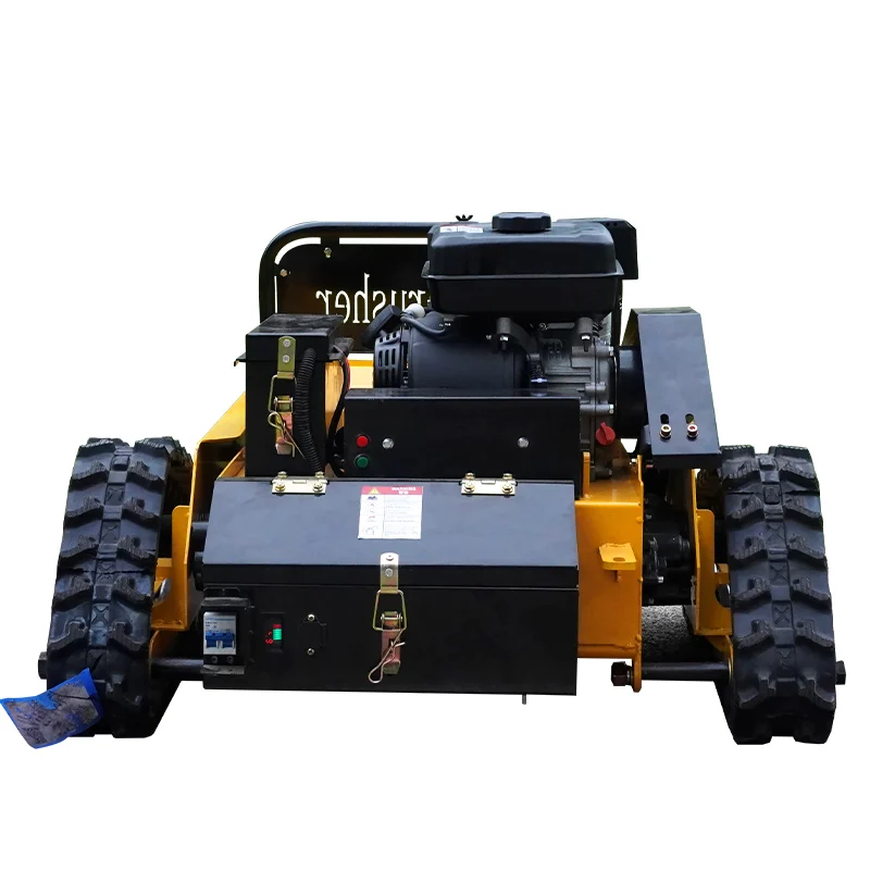 Customized Factory price smart 9HP gasoline engine flail lawn mower crawler flail remote lawn mower With CE certificate