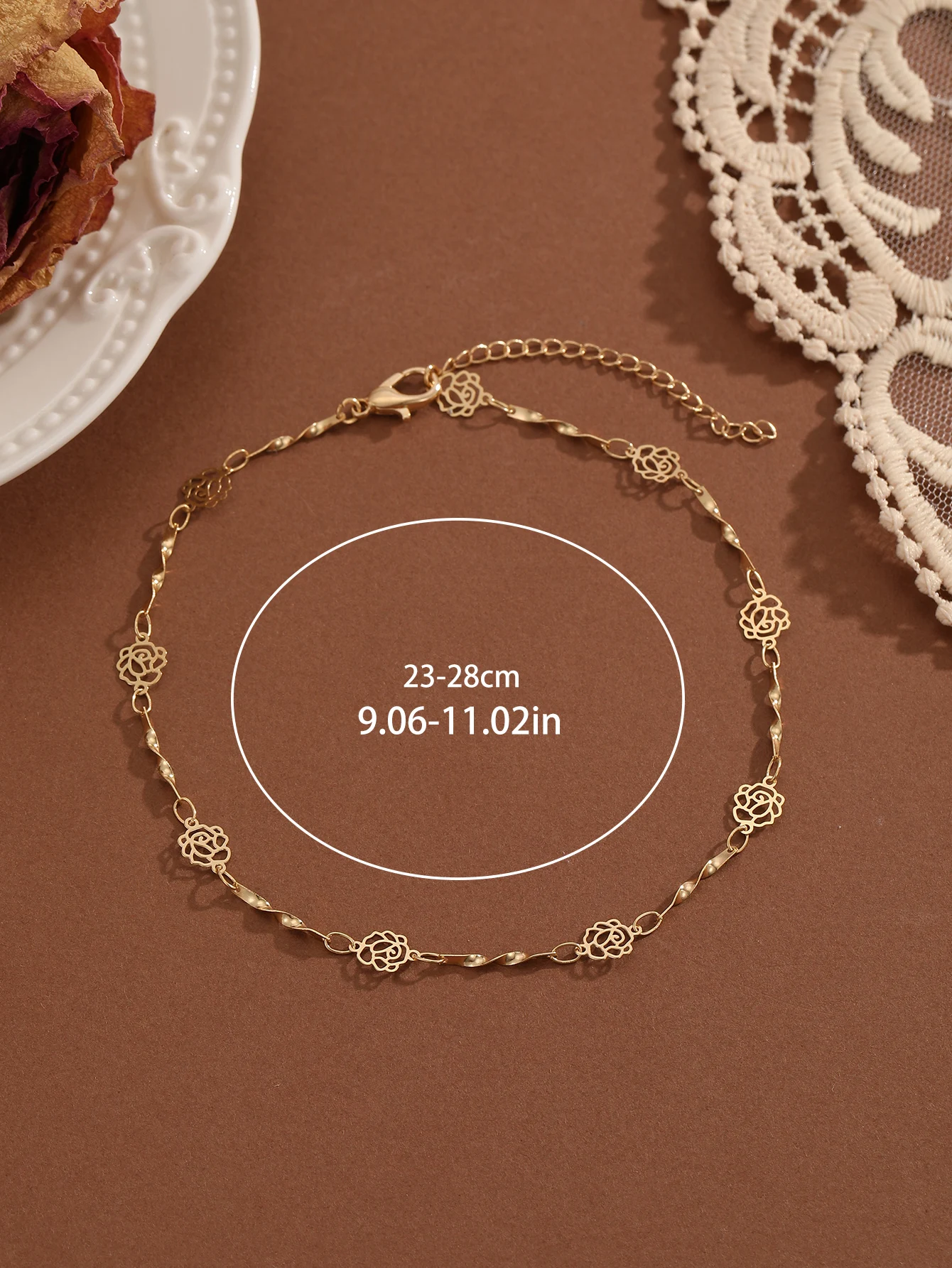 QIAMNI Bohemia Flower Beads Chain Anklet For Women Girls Ankle Bracelet On Leg Foot Trendy Summer Beach Wedding Jewelry Gift