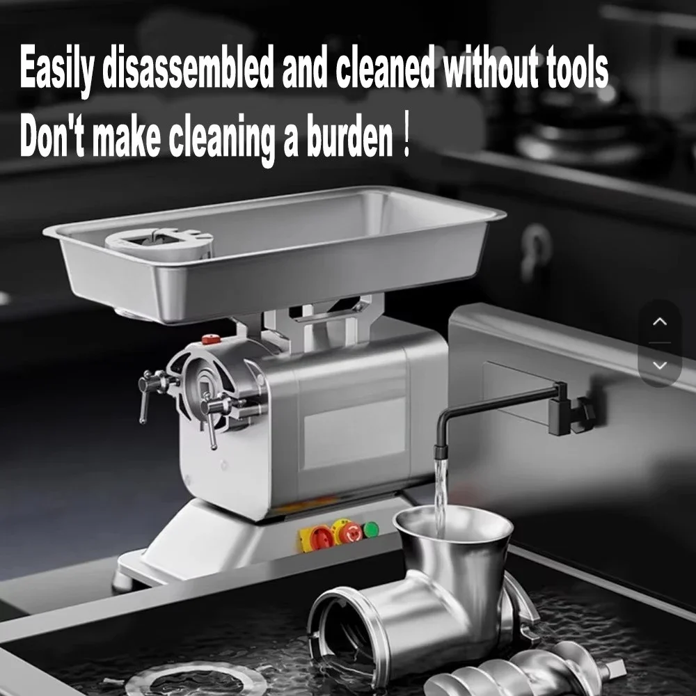 Electric Stainless Steel 12 22 32 42 Onion Vegetable Frozen Meat Grinder Mincer Mill Grinding Shredder Processing Machinery view 3