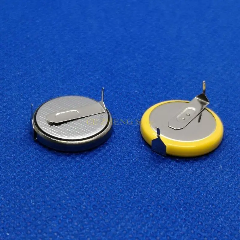 E56B 25/50pcs 세트 탭 CR2032 솔더 탭이있는 배터리 3V 리튬 배터리 CR2032 코인 셀 리튬 배터리 시계 장난감.