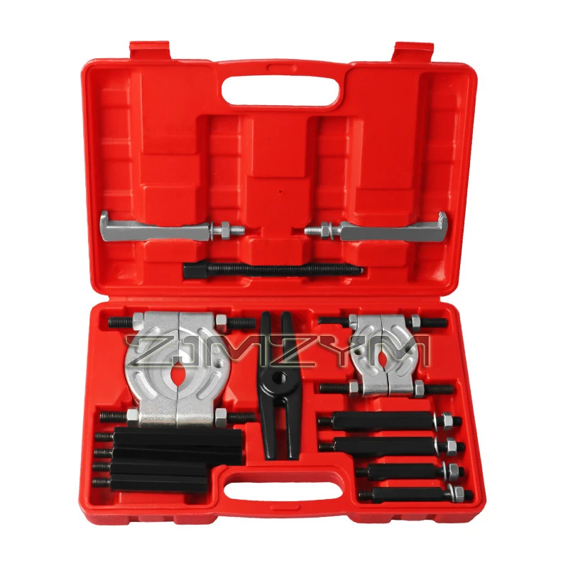 

14Pcs Separator Combination Set Bearing Splitter Mechanical Double Disc Puller Chuck Gearbox Outer Bearing Remover Tool With Box