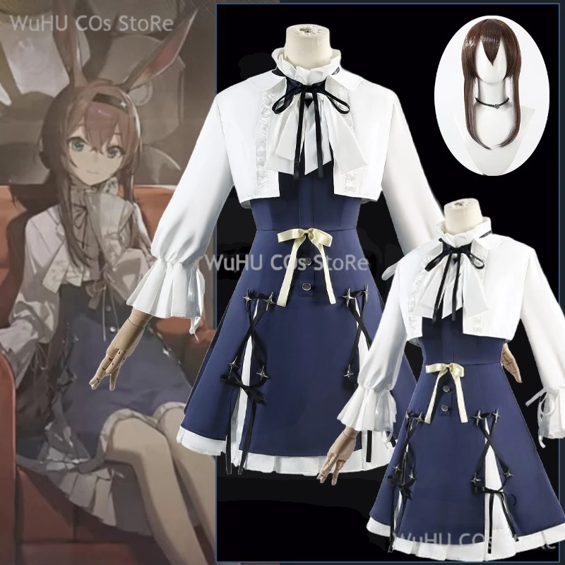 

Game Amiya Cosplay Ears Costume Anime Arknights Amiya Props Halloween Cos Costumes For Women Men Party Cos Props