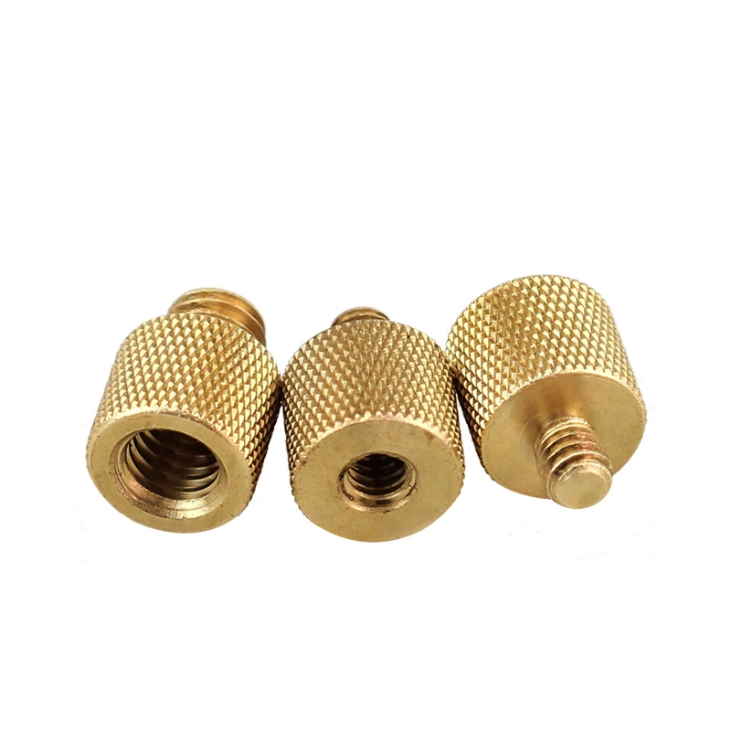 1/4'' 3/8'' Orichalcum Female Male Threaded Screw Mount Adapter For Tripod Camera Studio Threaded Screw Mount Adapter 1~40Pcs