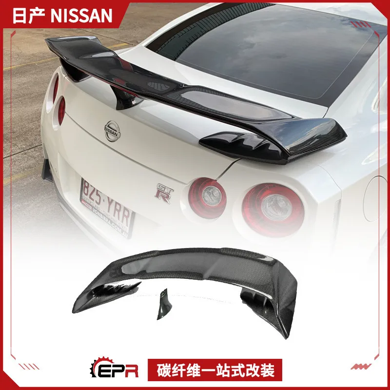 

Подходит для Nissan GTR R35, модификация Varis, углеродное волокно, большой хвост VRS, высокий спойлер GT, фиксированное ветровое крыло