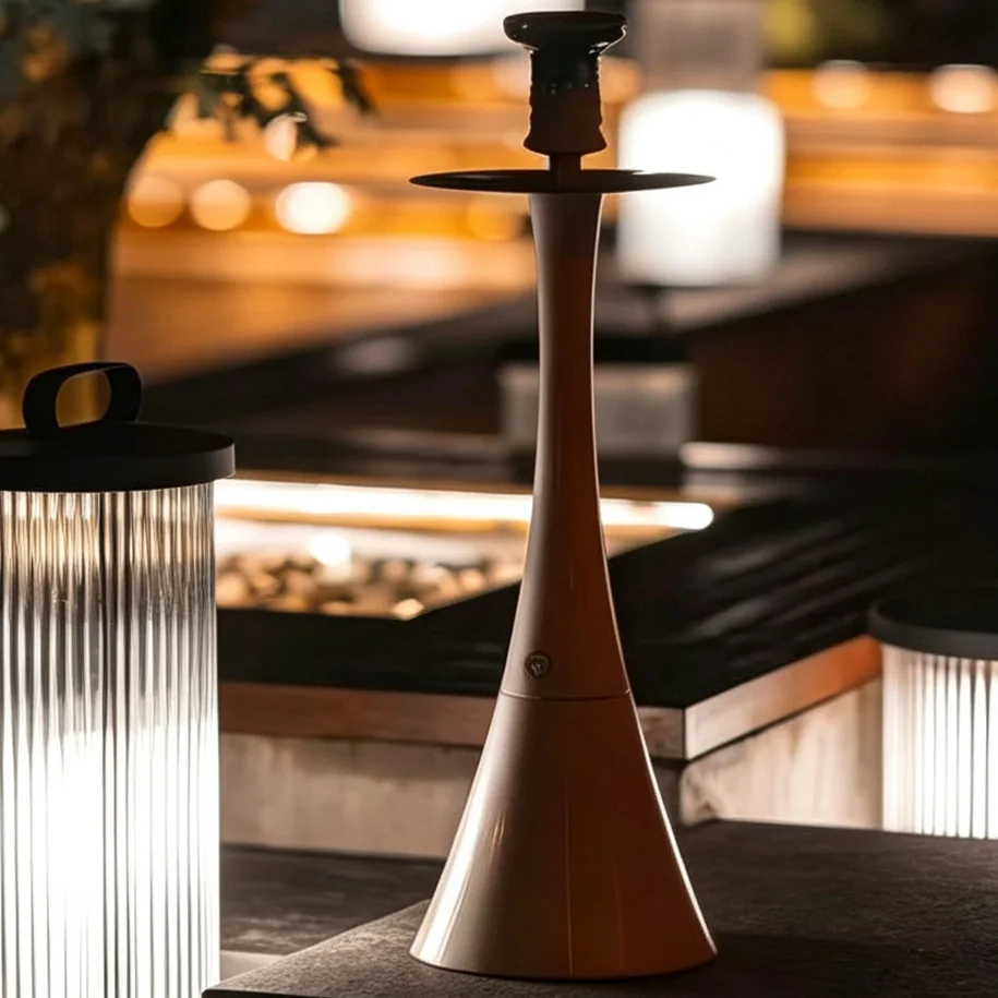 Ro-den Egoisto White and Black Hookah Cigarette Set, Luxury Light Luxury Marble Ro-den Hookah