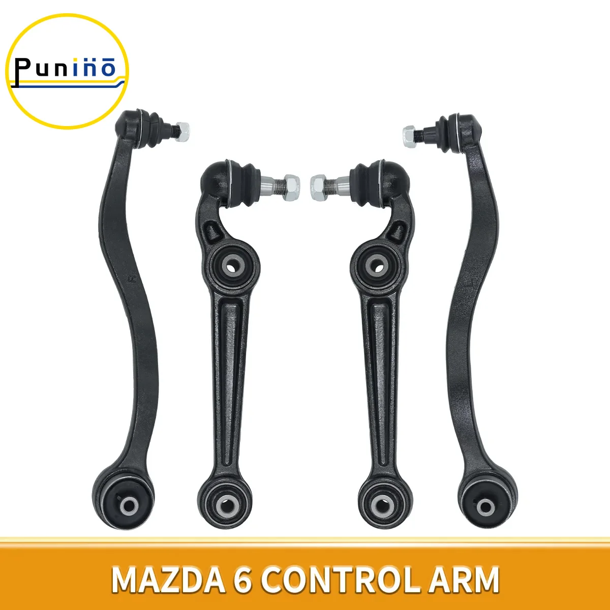 Punino Front Lower Control Arms Ball Joint 4pcs Sets for Mazda 6 Ford Fusion Mercury Milan 2003 2004 2005 2006 2007 2008