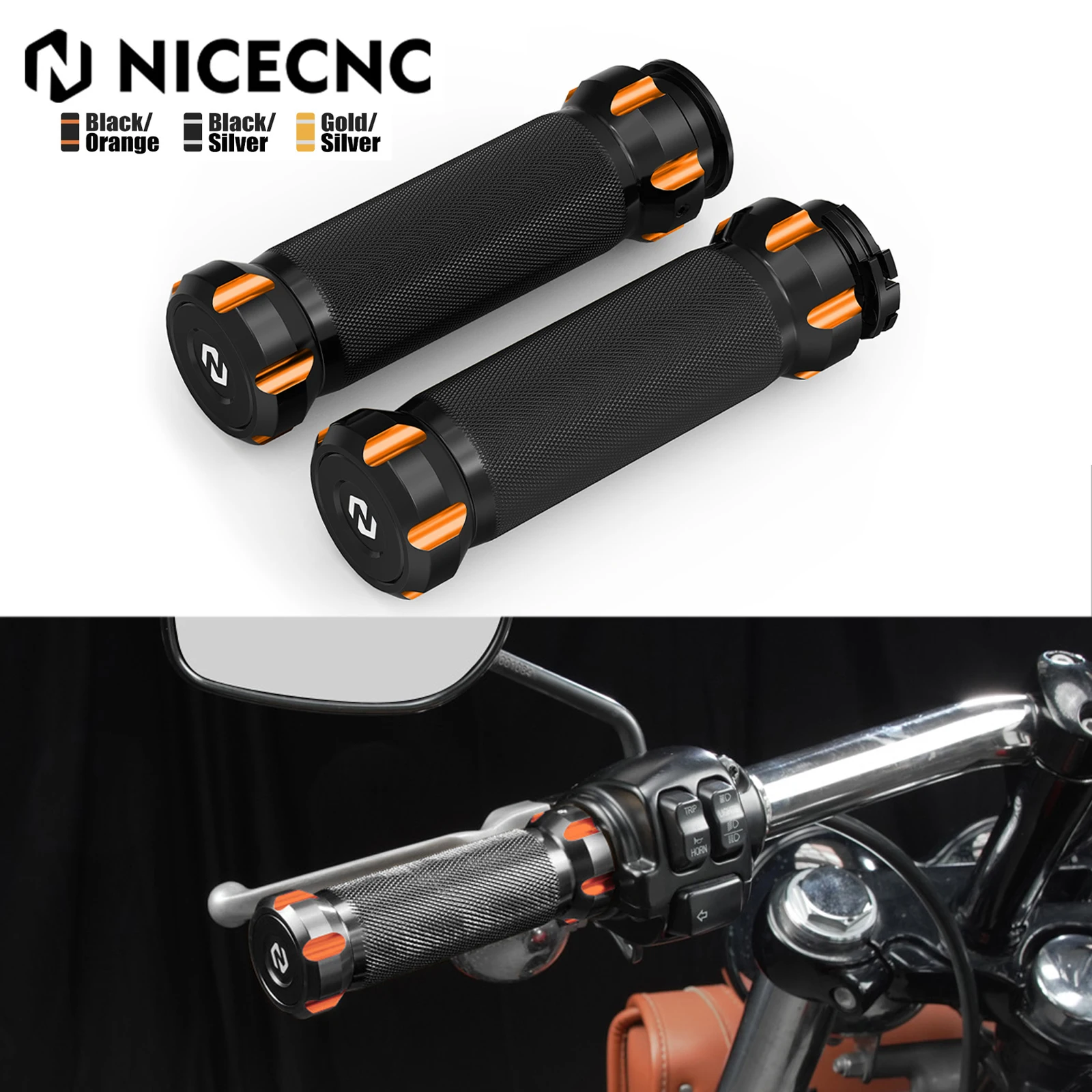 

For Harley Street Bob FXDB Low Rider FXDL 1996-2017 Handlebar Grips Hand Grips Fat Bob FXDF Super Glide FXD Custom Wide Glide