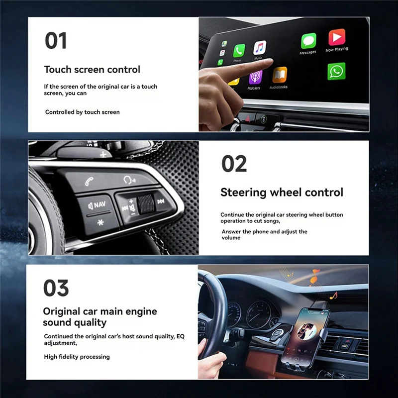 AT12 Беспроводная коробка Carplay, проводной к беспроводному модулю Carplay, соединительная коробка для автомобильной машины, Android Auto, два в одном
