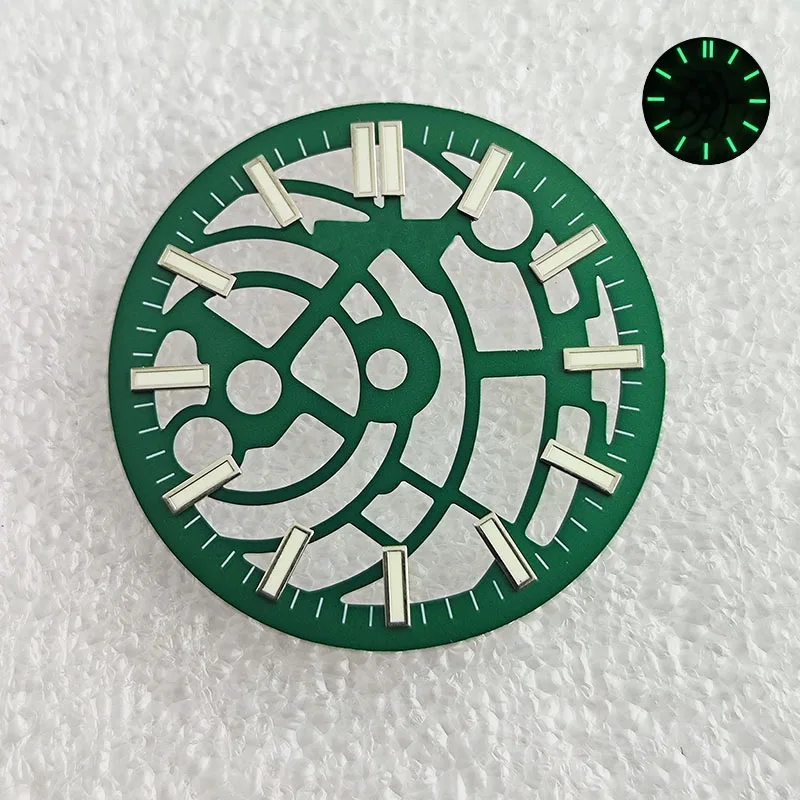 Watch Dial accessories 70 Watch dial 28.5mm dial Green C3 luminous for NH automatic 70A movement watch accessories