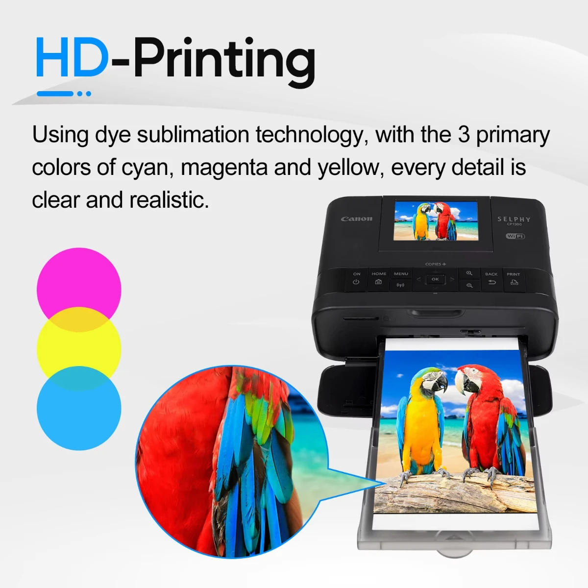 Juego de Papel de Tinta de Color para Impresora Fotográfica Canon Selphy CP1500 CP1300 CP1200 4x6, Papel Brillante a Todo Color, 36 Hojas, 1 Cartucho de Tinta