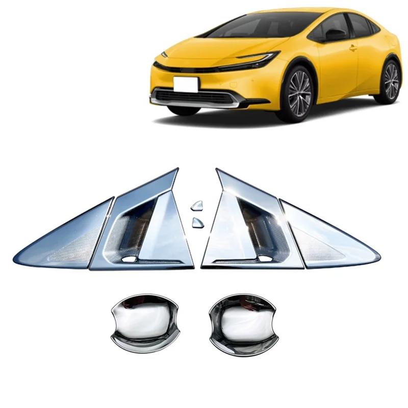 Car Side Door Handle Bowl Cover Trim for Toyota Prius 60 Series 2023 Accessories (Front Door+Rear Door)