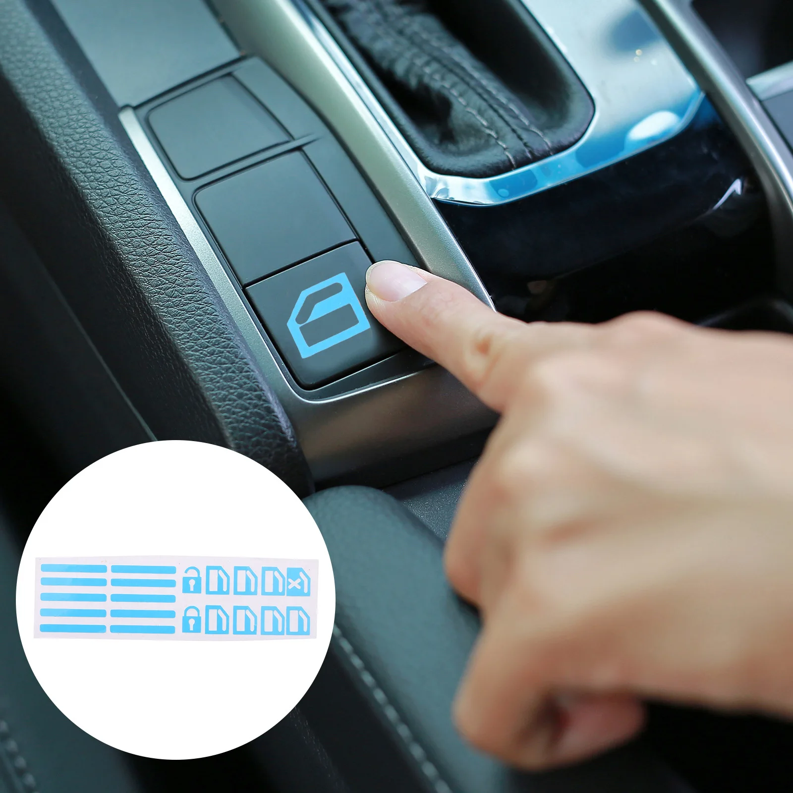 

1Set Waterproof Luminous Car Stickers Glow in Dark Window Button Switch Decals Durable Automotive Interior Glow Accessories