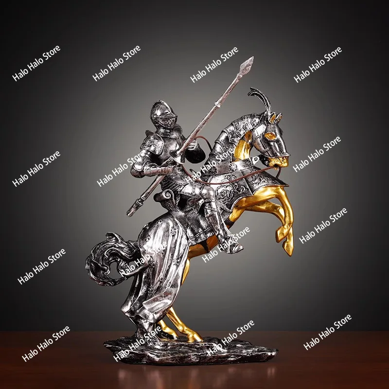 Retro armor knight ornament is a success, creative living room wine cabinet office decoration opening gift