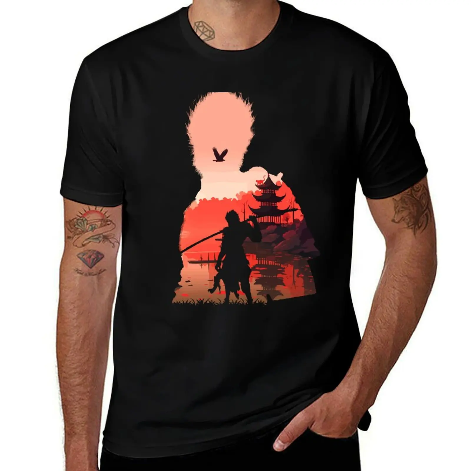 

Black Myth Wukong *Negative Illusion* T-Shirt man clothes graphic tee shirt valentines clothes shirts men graphic