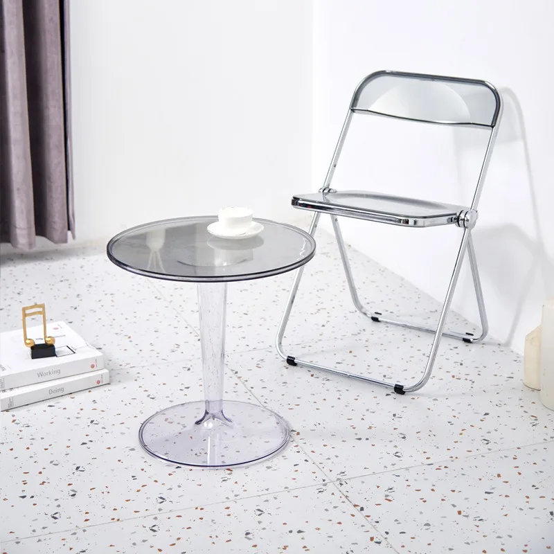 Transparent chair Simple plastic crystal backrest Internet celebrity stool
