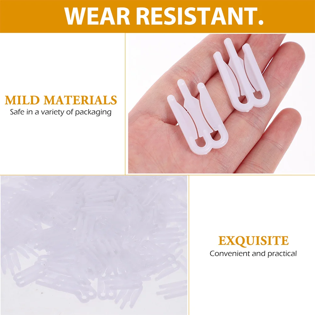 

200Pcs Shirt Fixing Clips Premium White Clothes Fasteners Lightweight Garment Clips