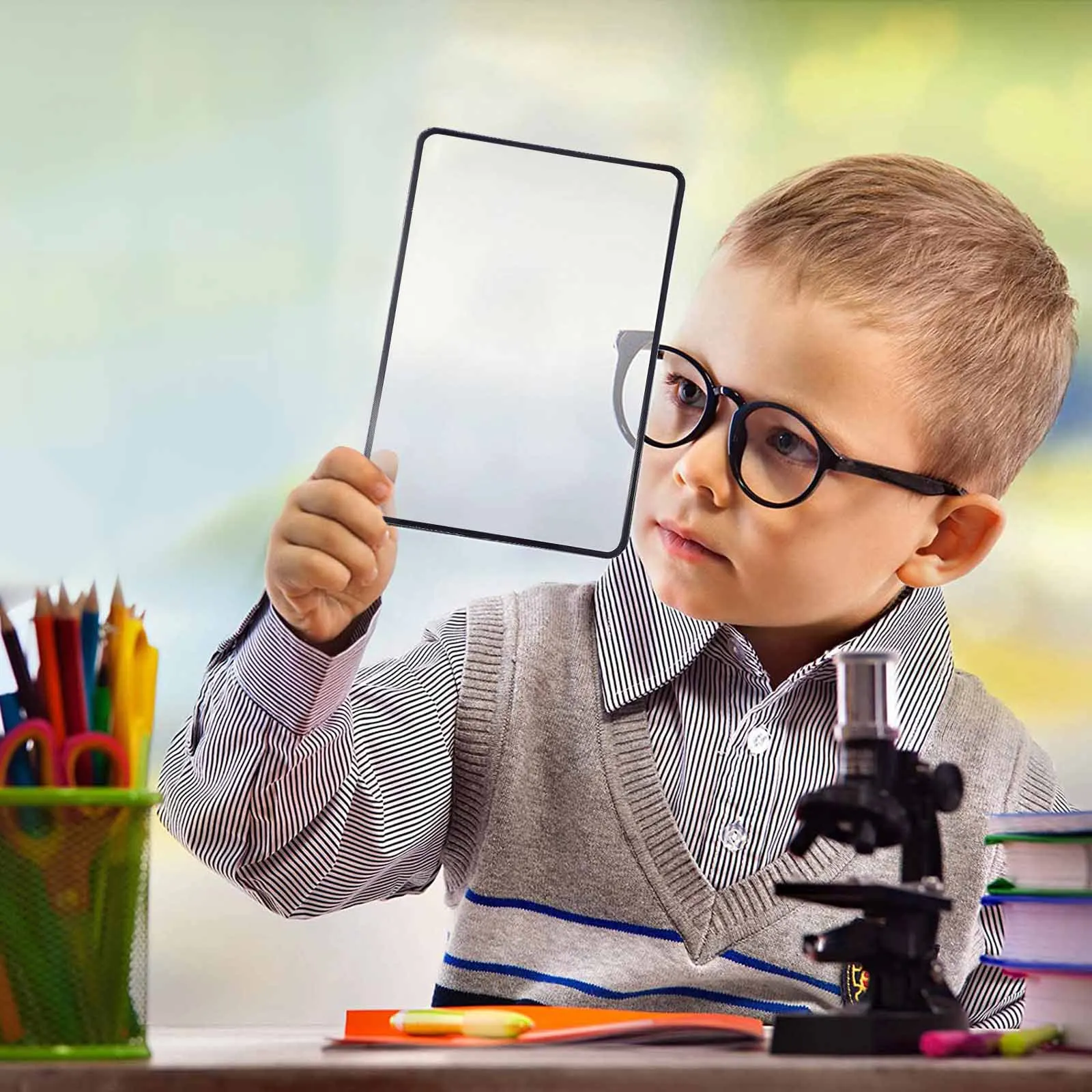 

4pcs Cards Sized Magnifier 3X Magnifying Lens Fresnel Reading Glass Portable Handheld Sheet Lightweight Pvc For Long Time Use