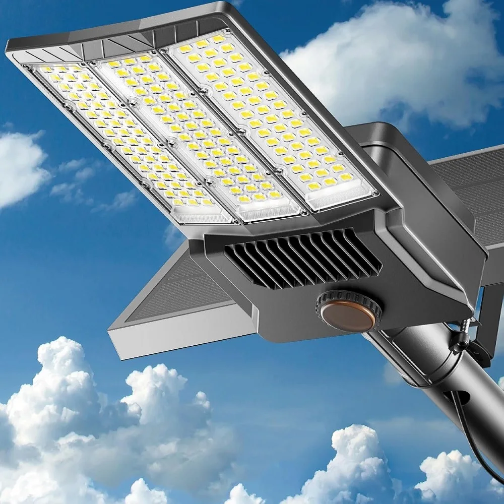 5000W Solar Street Lights Outdoor Motion Sensor Light 6500K Waterproof Solar Security Flood Lights Solar Lamp for Yard, Road