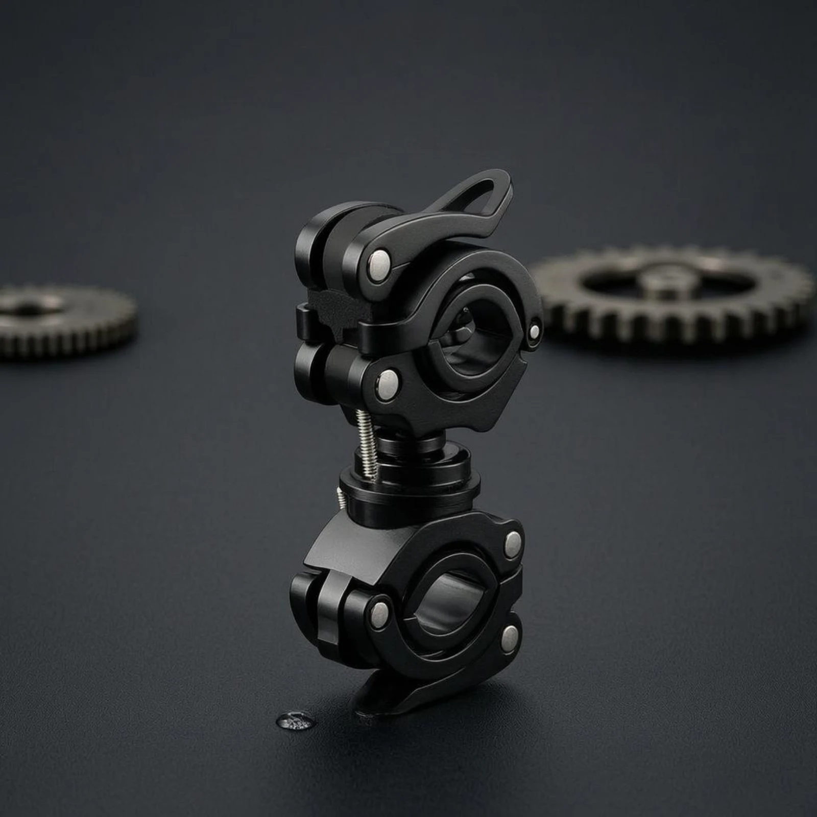 twinClamp Light Bracket Angle Adjustable 360 Degree Bike Light Mount Rotating Bike Lamp Clamp Rubber-Padded
