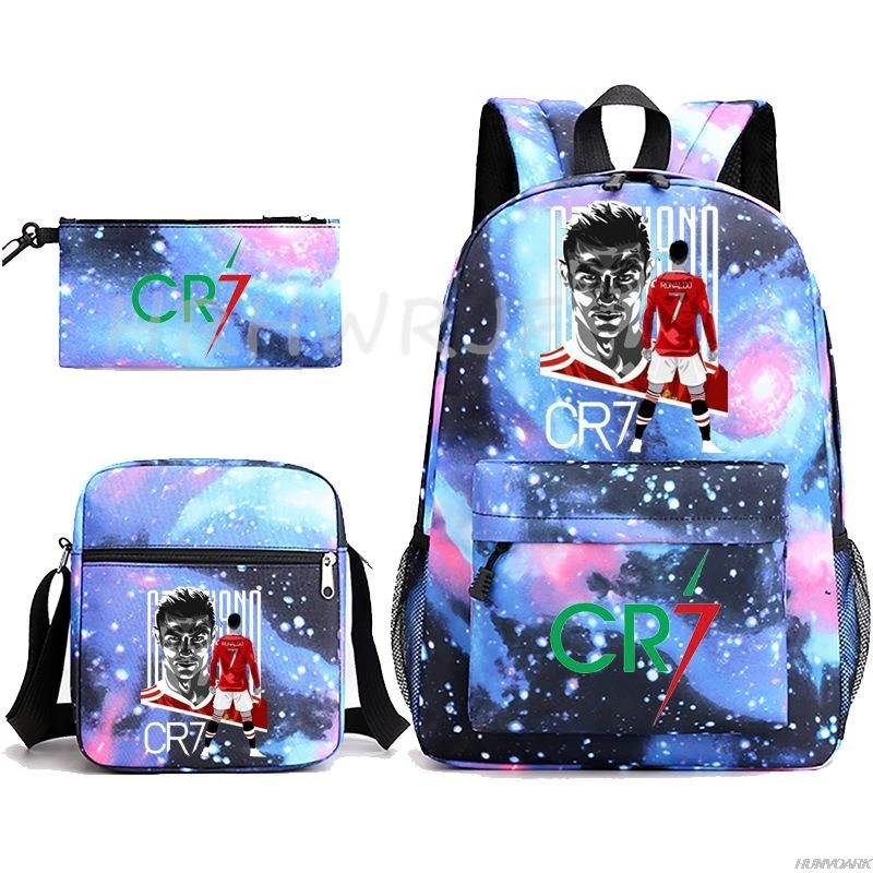 Sports CR7 Backpack for junior-senior high school Students Capacity School Bags Casual Peripherals Women Men Travel Mochilas