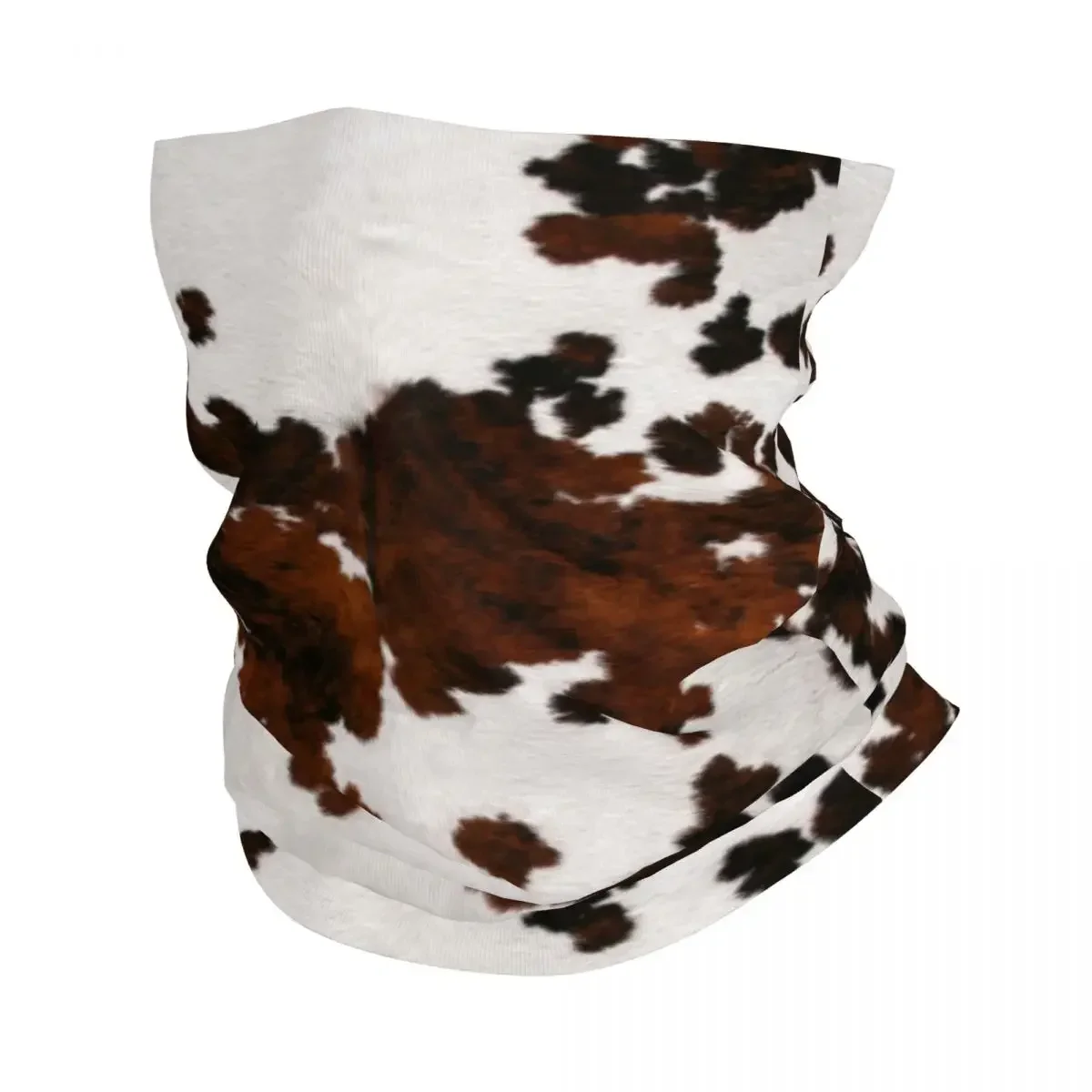 

Faux Fur Modern Cowhide Texture Bandana Winter Neck Warmer Windproof Wrap Face Scarf for Ski Gaiter Headband