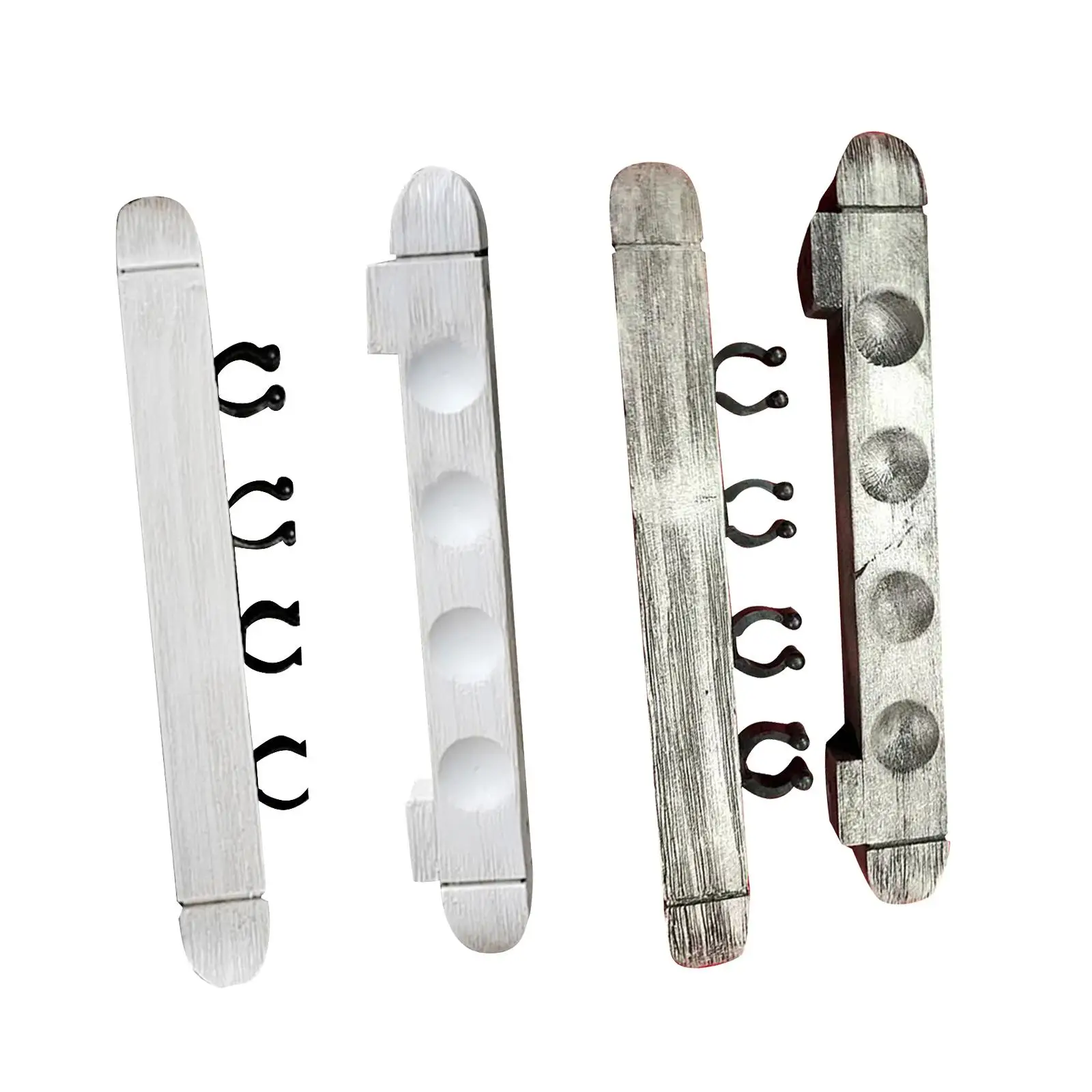 

2 Pack 4 Pool Pool Cue Rack Table Sticks Wall Mounted Cue Rack Holder
