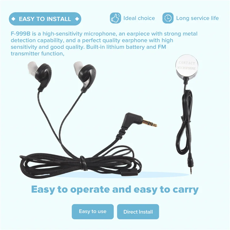 AA08-F999B Leaking Water Leak Detector Household Wall Leaking Pickup Leak Detector EU Plug