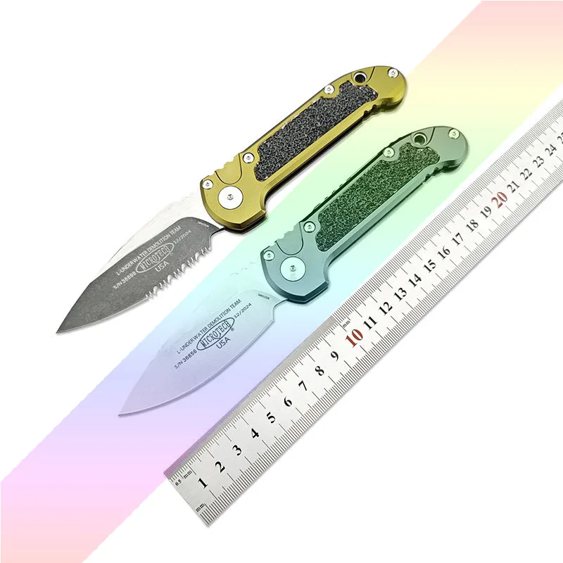 

Microtechnology LUDT Outdoor Folding Knife Wilderness Survival High Hardness Sharp Portable EDC Fruit Knife