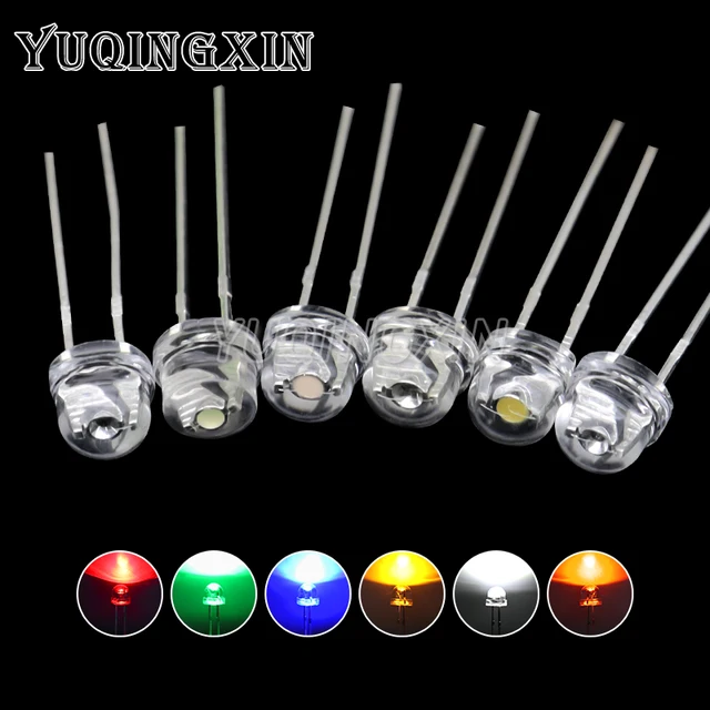 50szt 5mm Słomkowy kapelusz LED Super jasny biały 0.3W 0.5W 0.75W Mocna dioda elektroluminescencyjna Czerwony Żółty Zielony Niebieski Ciepły biały Pomarańczowy