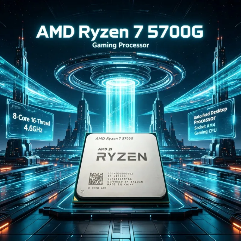 100-000000263 Ryzen 7 5700G CPU 7nm 4.6GHz Eight-Core Sixteen-Thread 16MB L3 Socket AM4