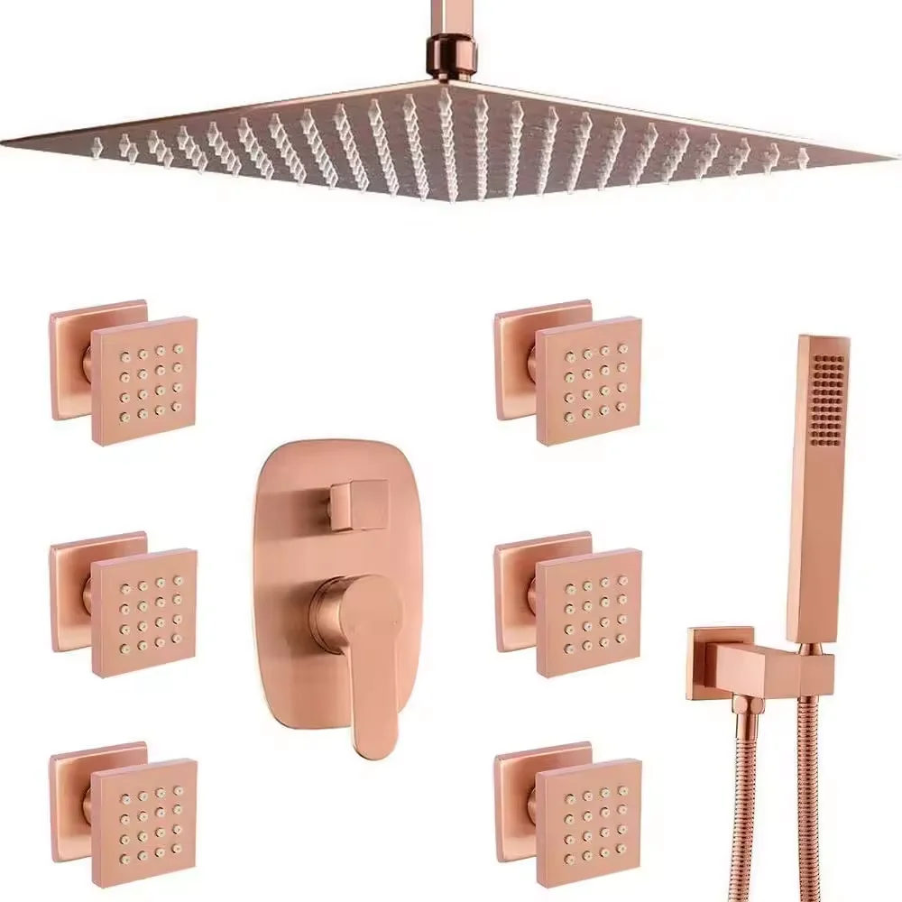 Food Snacks At Home - Shower Set,Luxury Modern Bathroom Set Wall-Mounted